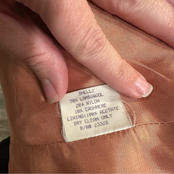 Kristen Blake Wool Cashmere Blend Camel Pea Coat XS Petite - Picture 7 of 8